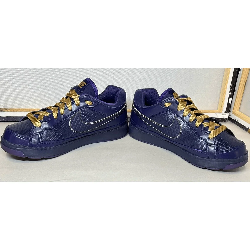 2011 Nike Air Troupe Low Imperial Purple w/ Gold Laces  324923-500 Very Race EUC